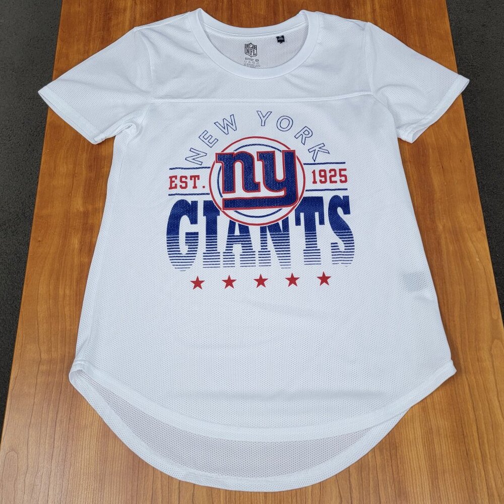 NFL Women's New York Giants White Mesh Tee Shirt - M - Picture 3 of 7